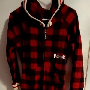 red plaid onesie